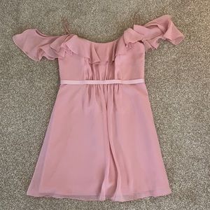 David’s Bridal Cold-Shoulder Chiffon Dress